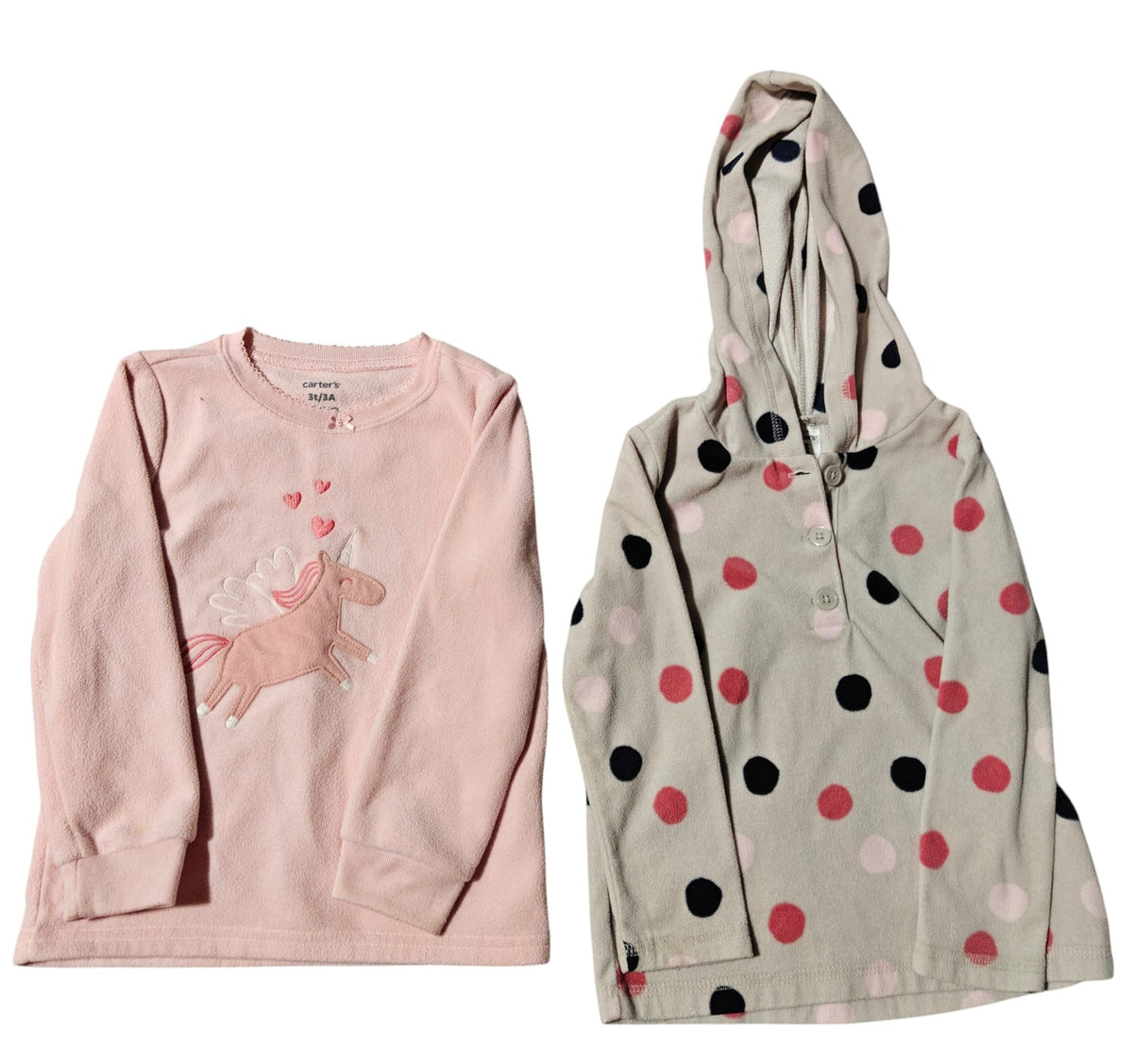 #7 Carters Fleece Long-Sleeve and Hooded Fleece, 3T girls