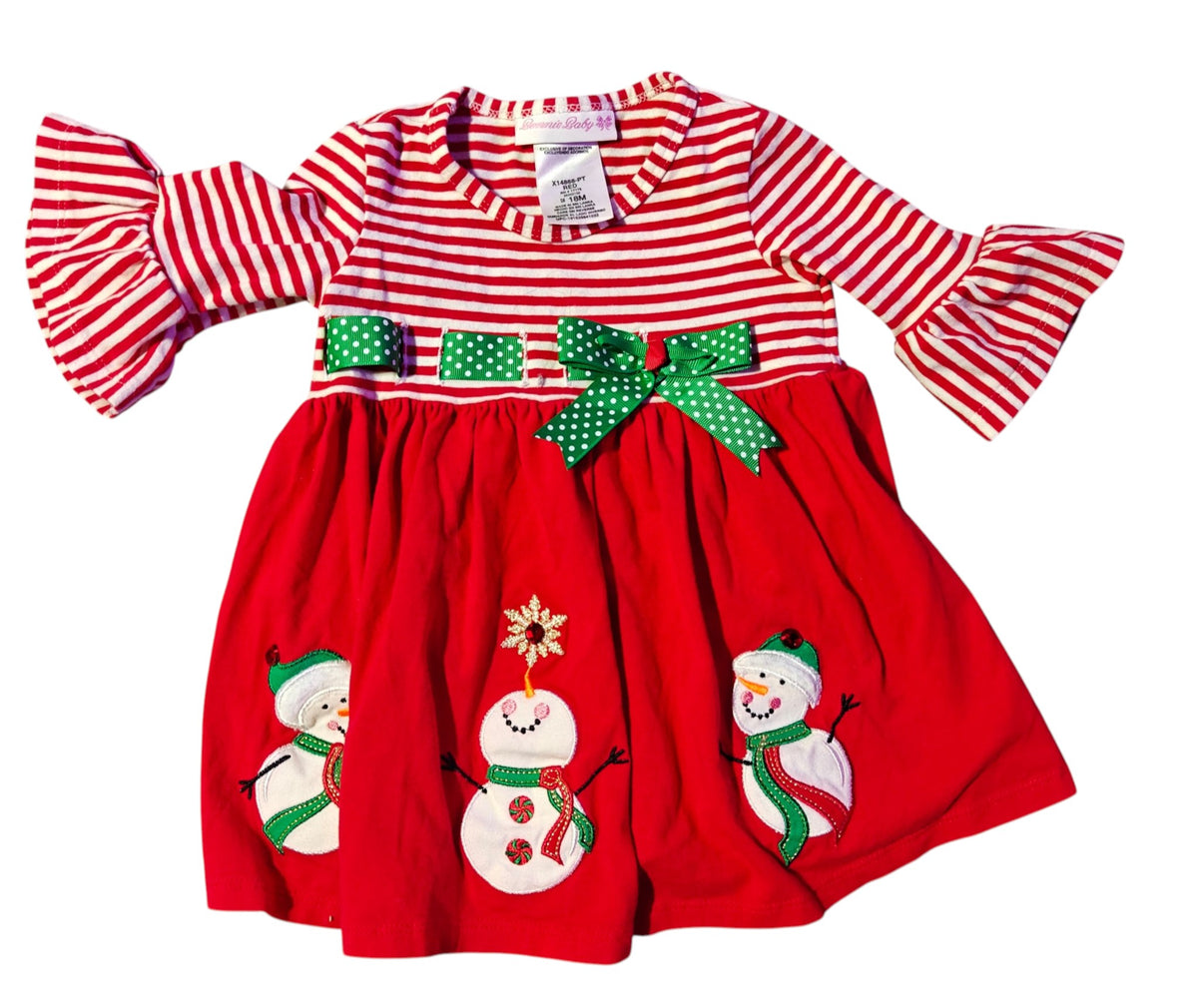 #7 Girls Snowman top, 18mo