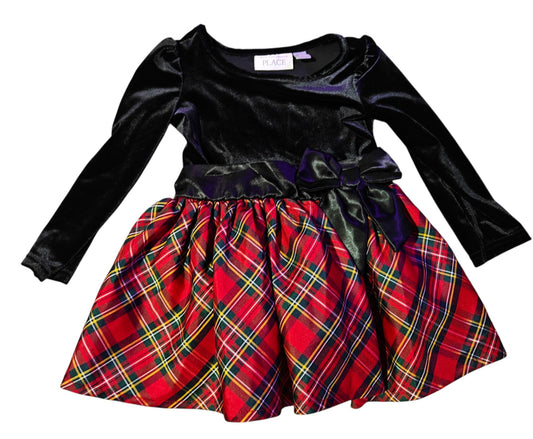 #7 Children's Place Holiday dress, Velvet top, 24mo girls