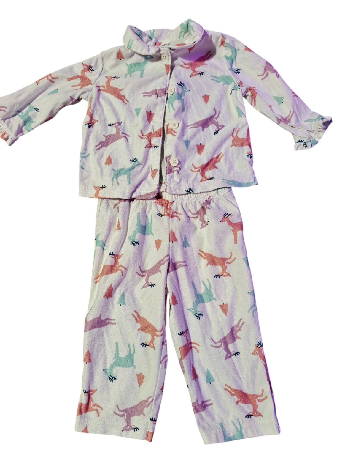 #7 Cat & Jack Reindeer PJ set, Girls 12mo