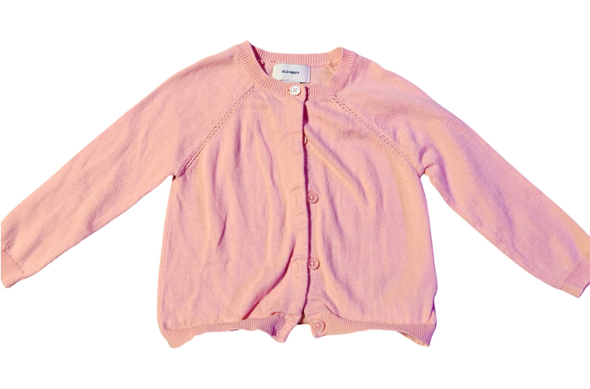 #7 Old Navy Light Pink Button-up Cardigan, 18-24 mo