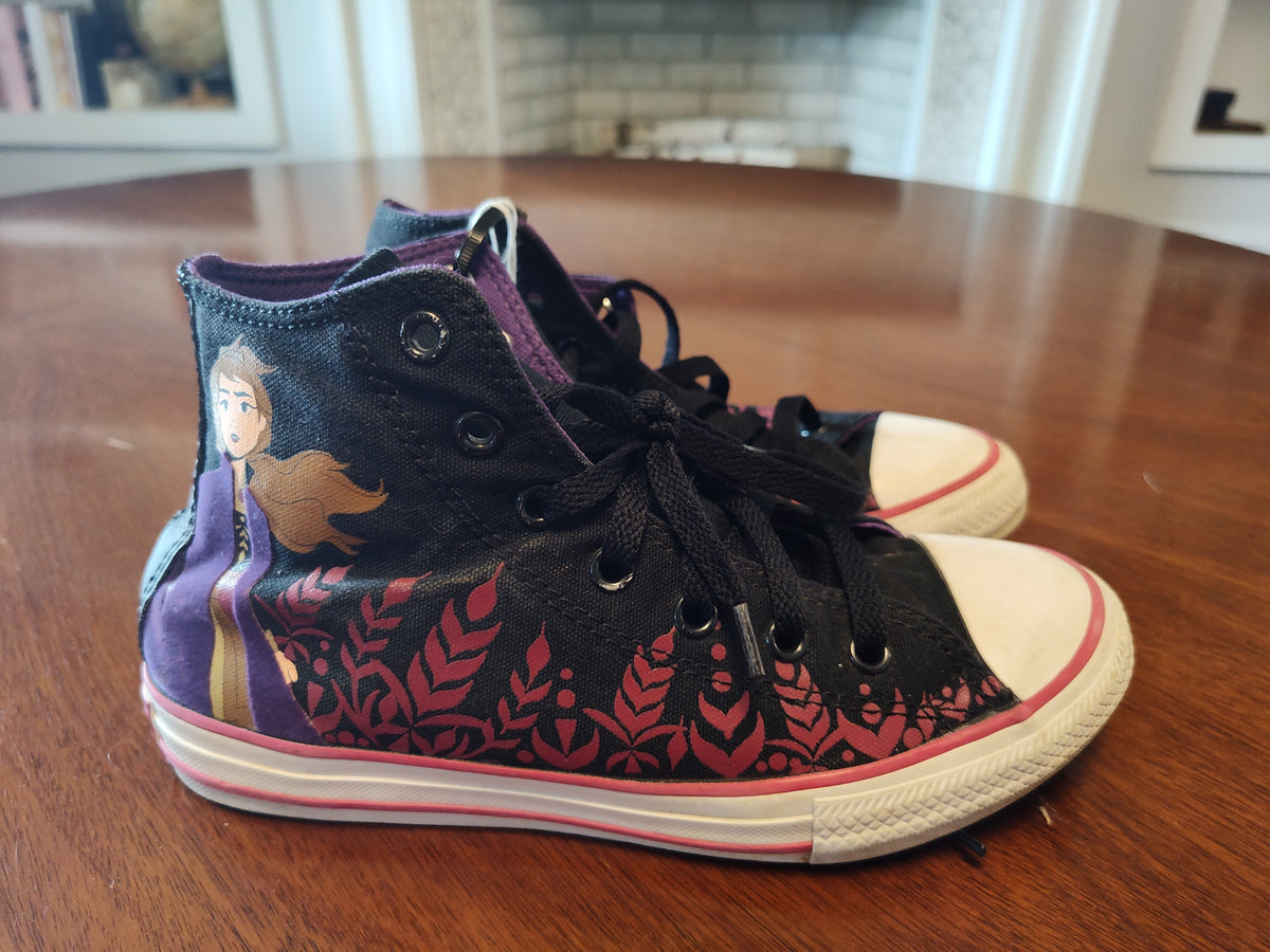 Seller 189:  Converse Frozen girl shoes size 3 youth