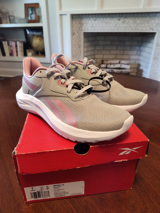 Seller 189:  Reebok Women's Running Shoes Size 7 (Grey with pink accents)