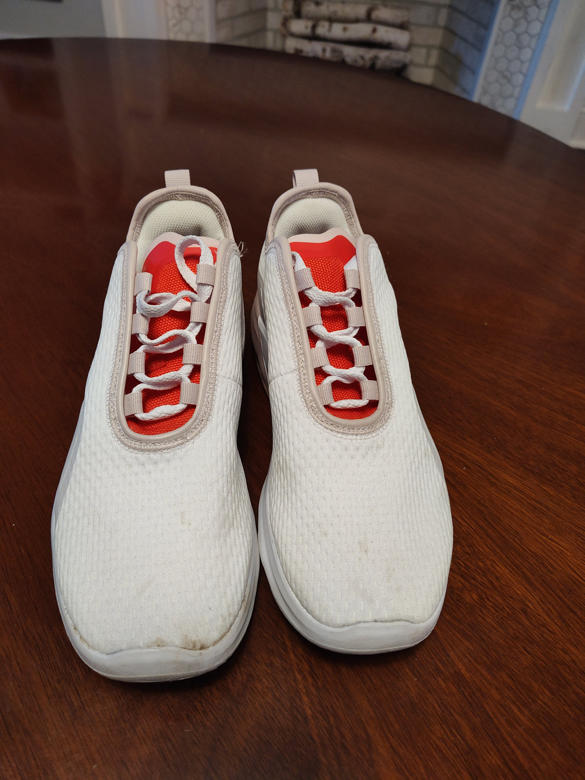 Seller 189:  Nike White with Red Accents Women's size 8