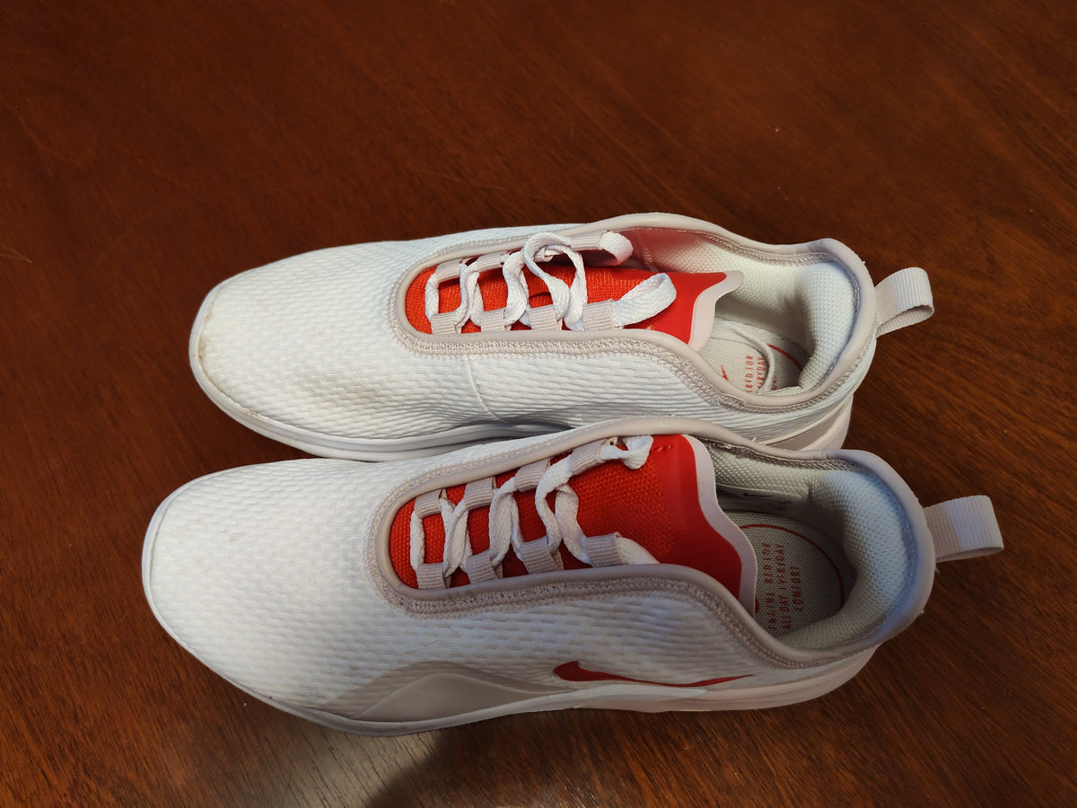 Seller 189:  Nike White with Red Accents Women's size 8