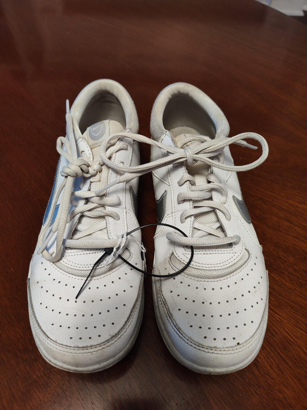 Seller 189:  Nike Court Shoes Women's size 8.5 White/Silver