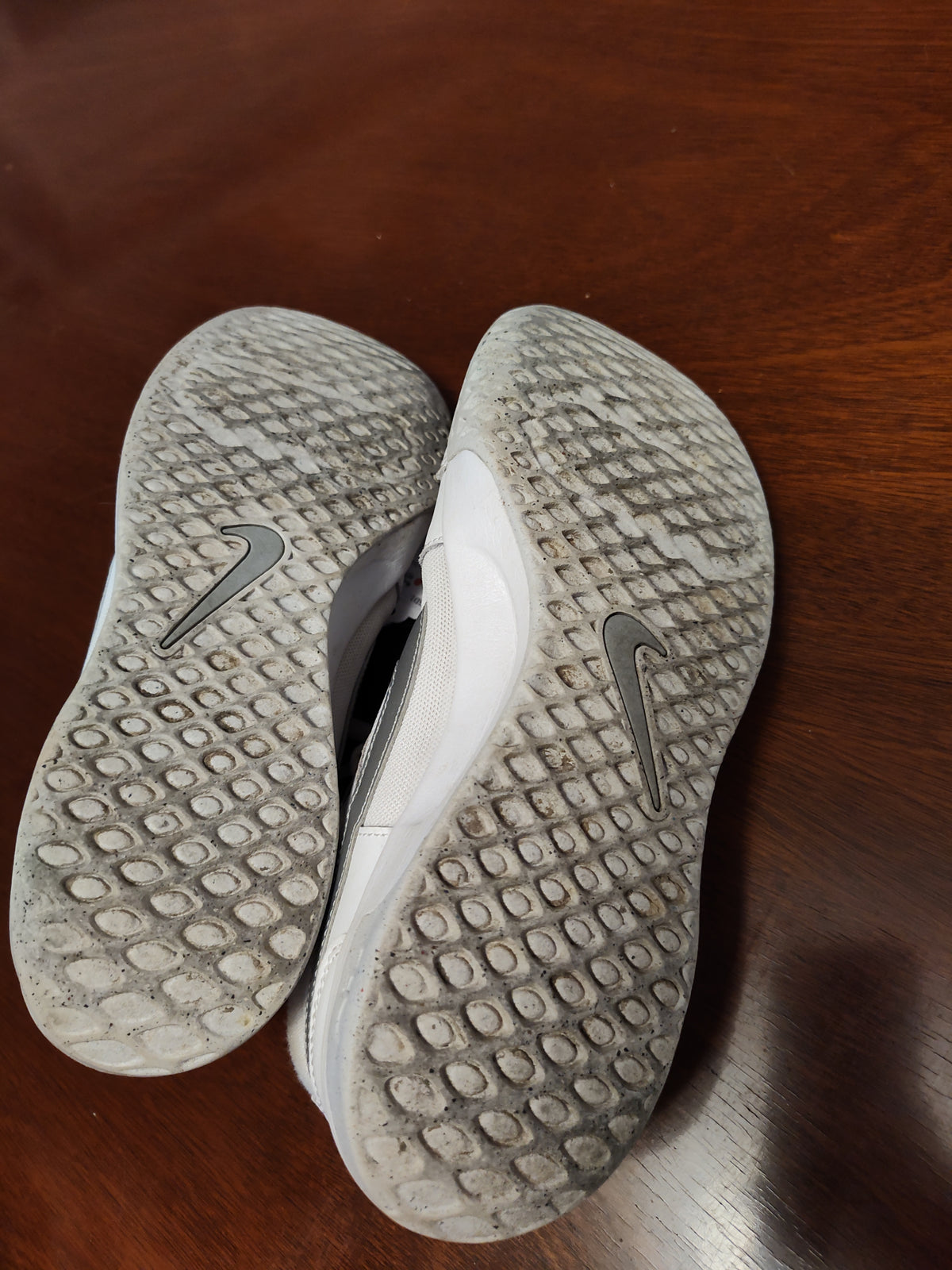 Seller 189:  Nike Court Shoes Women's size 8.5 White/Silver
