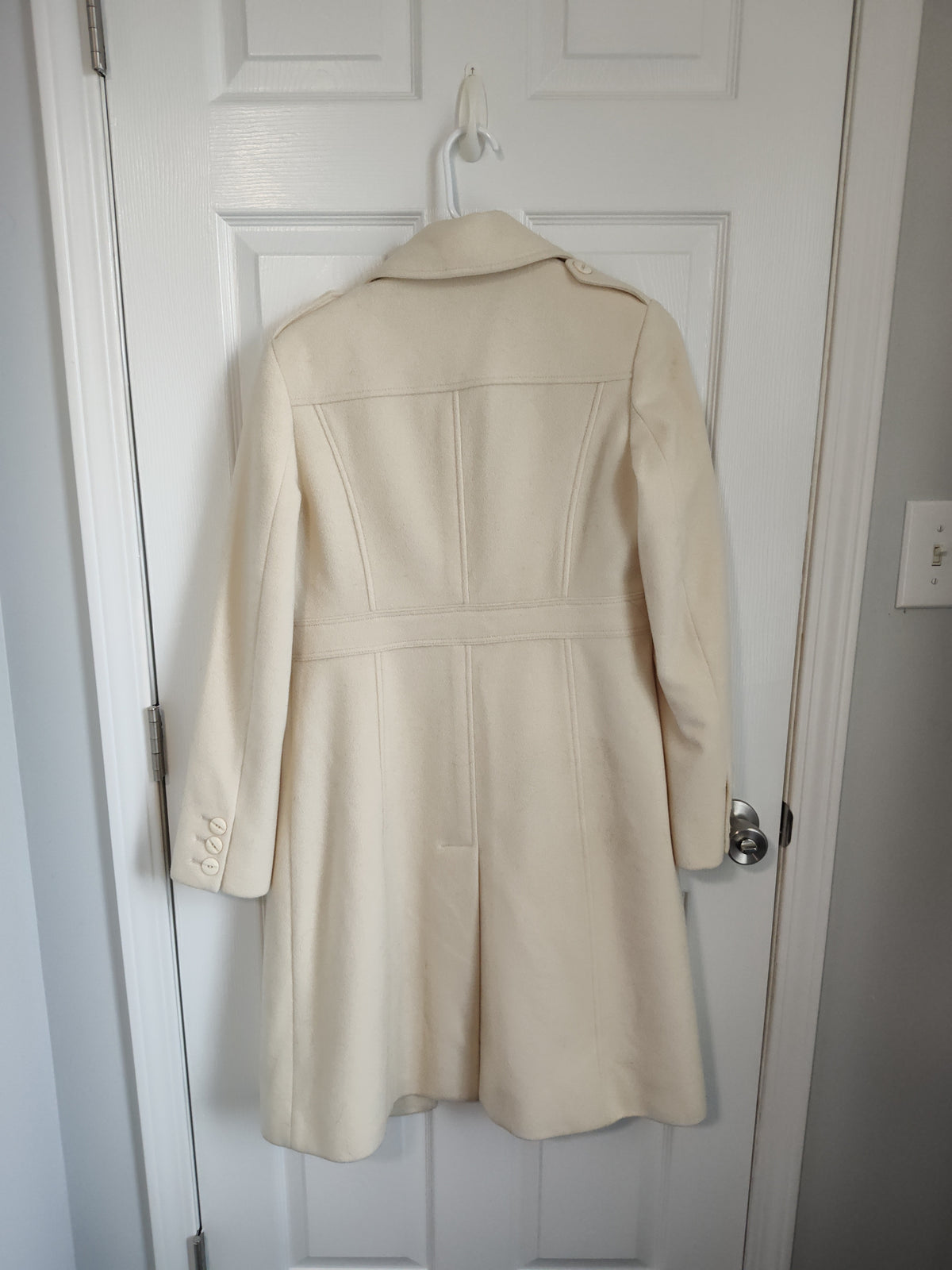 Seller 189:  Kenneth Cole Cream Coat Women's size 4