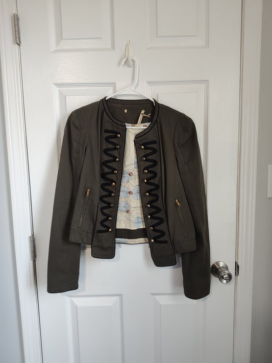 Seller 189:  Leifsdottir military style jacket, women's size 6.