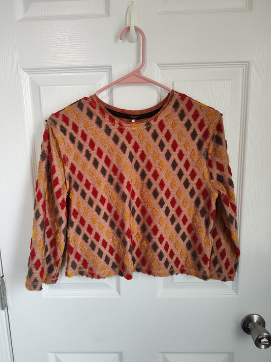 Seller 189:  Free People Magic Carpet Crop Sweater women's size medium