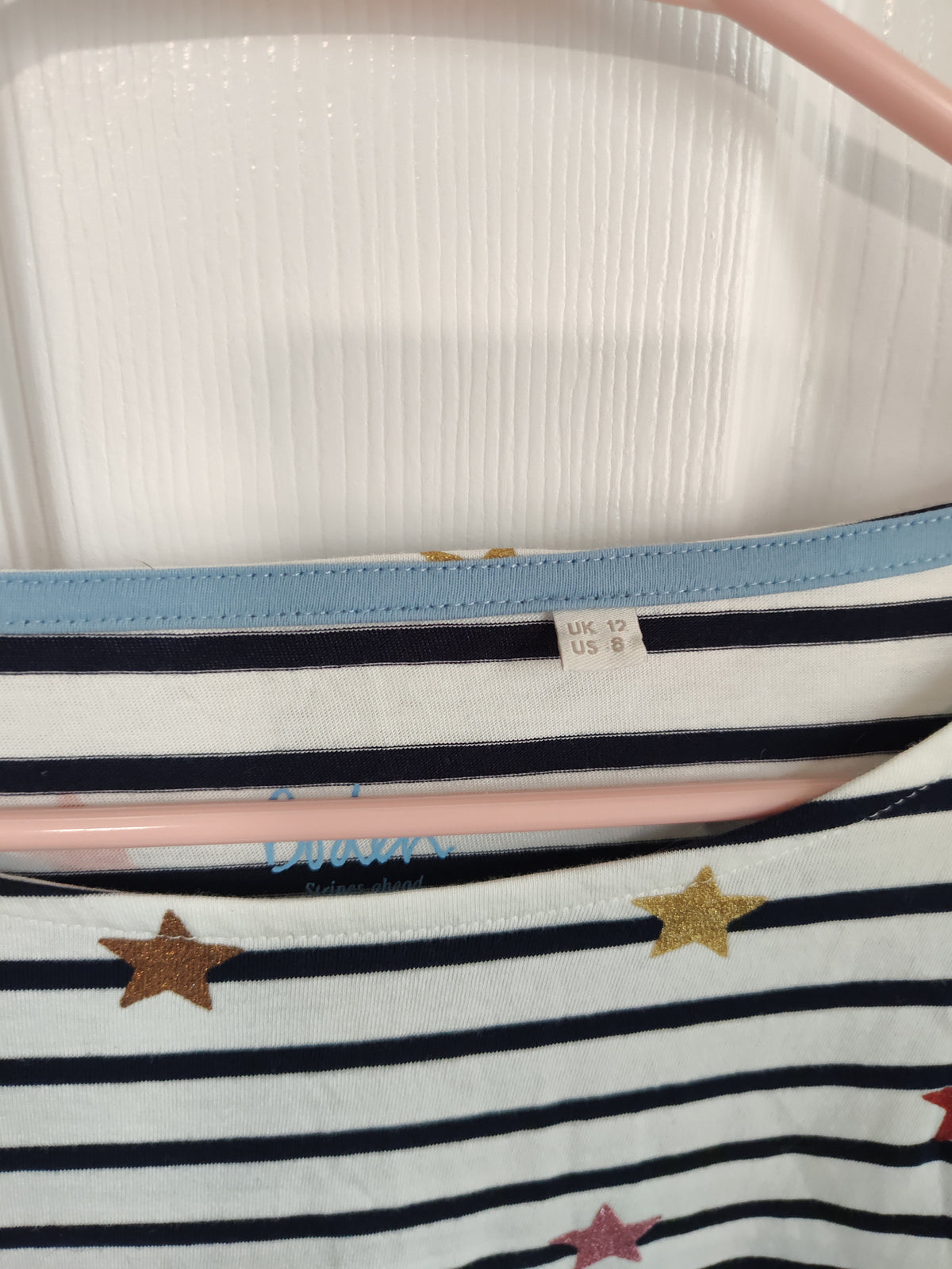 Seller 189:  Boden Striped Star Long Sleeve women's size 8 (uk12)