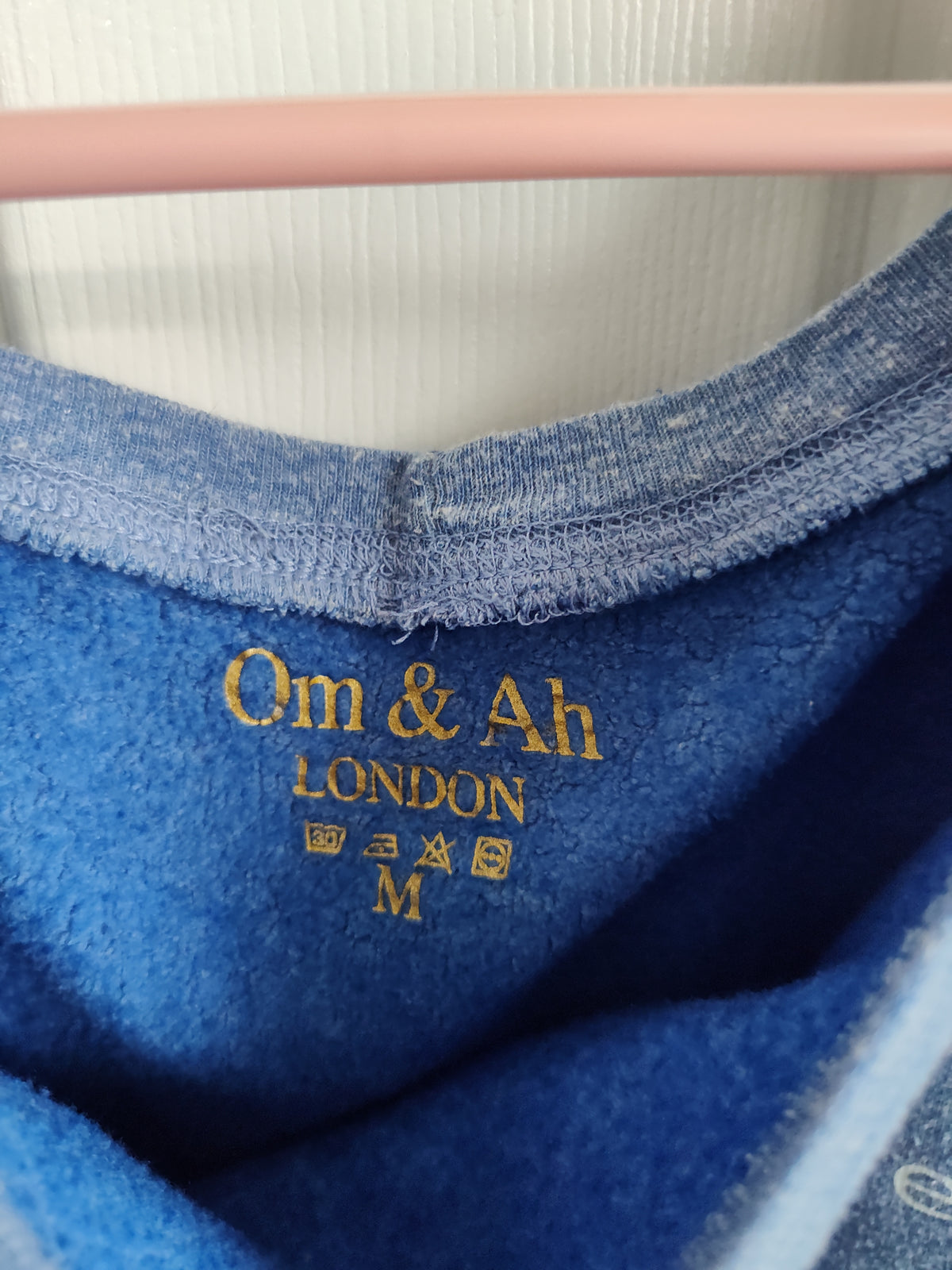 Seller 189:  Om & Ah London Kindness Blue Sweatshirt, women's size medium