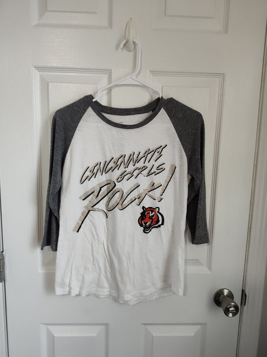 Seller 189:  Bengals 3/4 sleeve top juniors size 11/13 (women's medium)