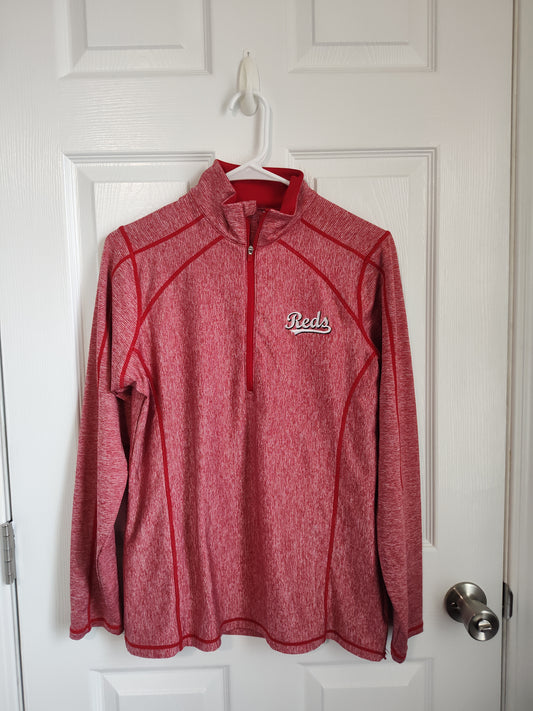 Seller 189:  Cincinnati Reds Antigua  1/4-Zip Pullover Jacket (Lightweight) women's medium