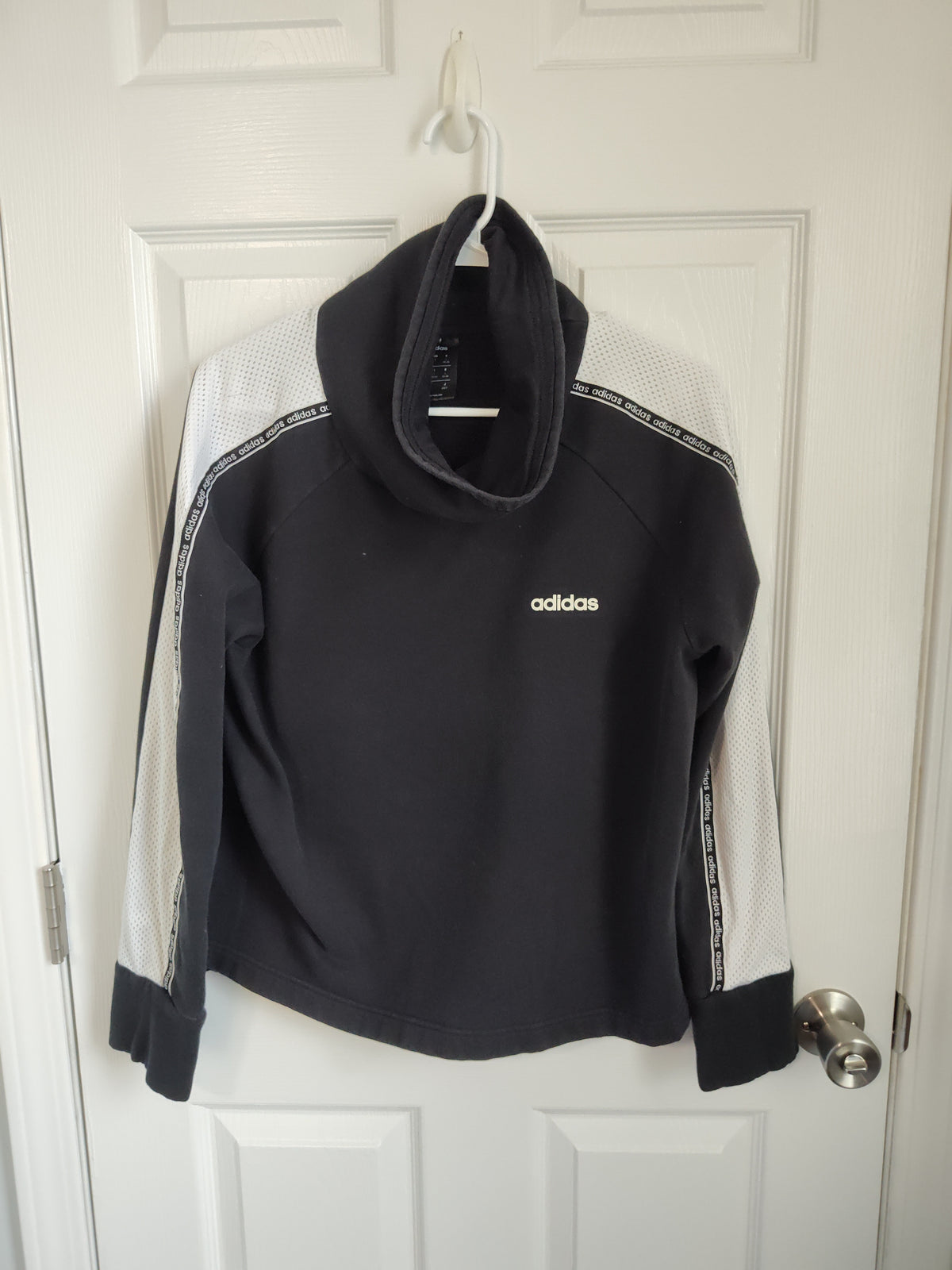 Seller 189:  Adidas women's mock neck sweatshirt size large