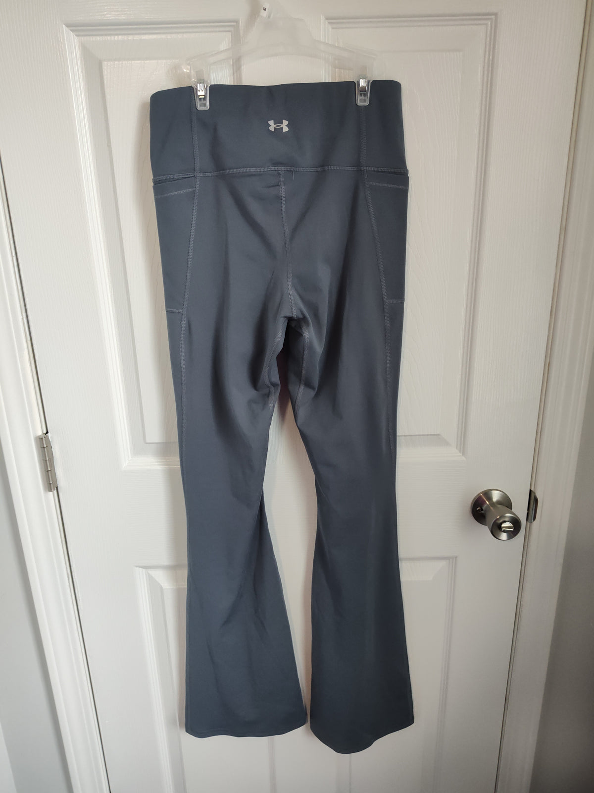 Seller 189:  UA grey-blue flare leggings Women's size Medium