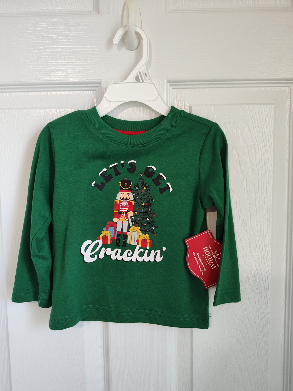 Seller 189:  Holiday Times "let's get cracking" holiday shirt size 18 months