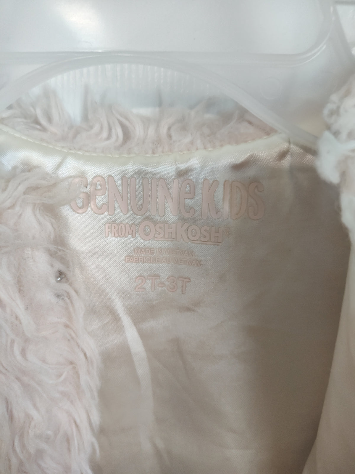 Seller 189:  OshKosh Girl's 2/3t faux fur pink vest