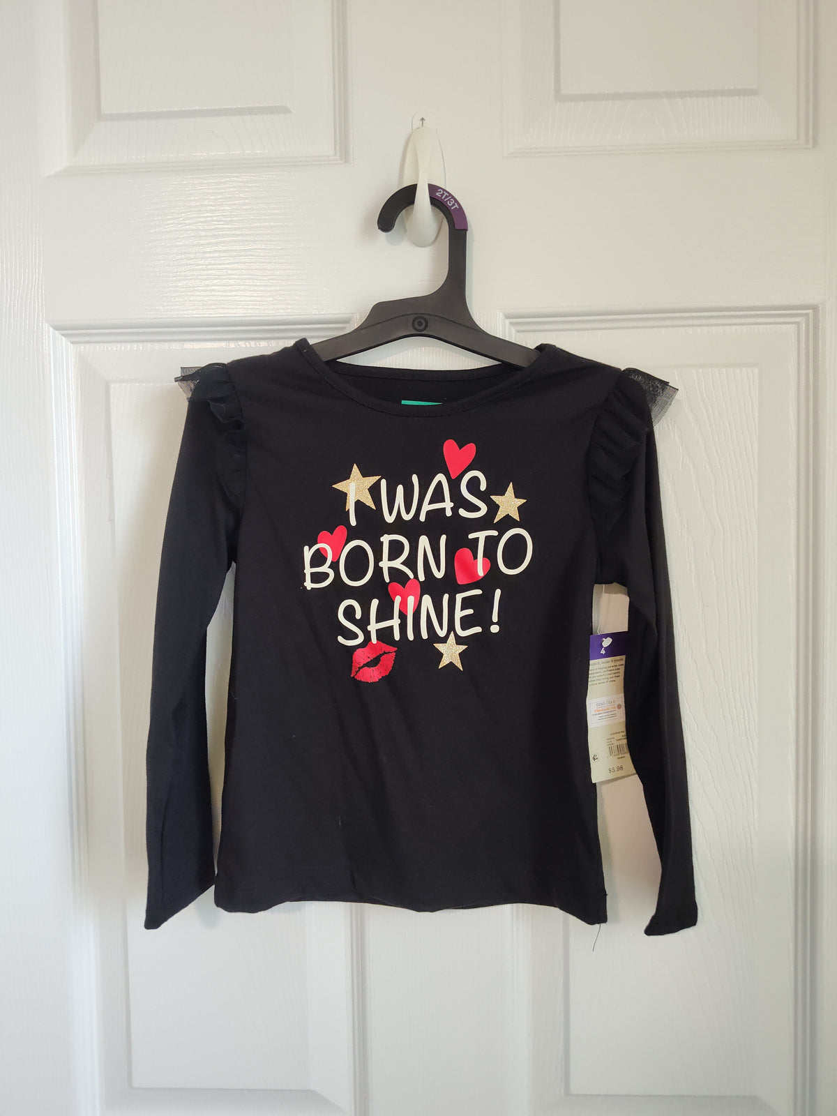 Seller 189:  New Born to Shine Girl's Long Sleeve size 4