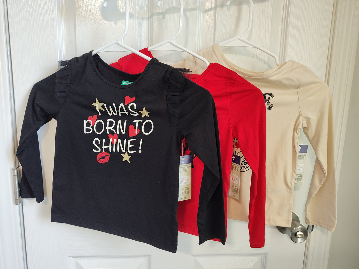 Seller 189:  Garanimals New Shirts x 3, Girls size 5