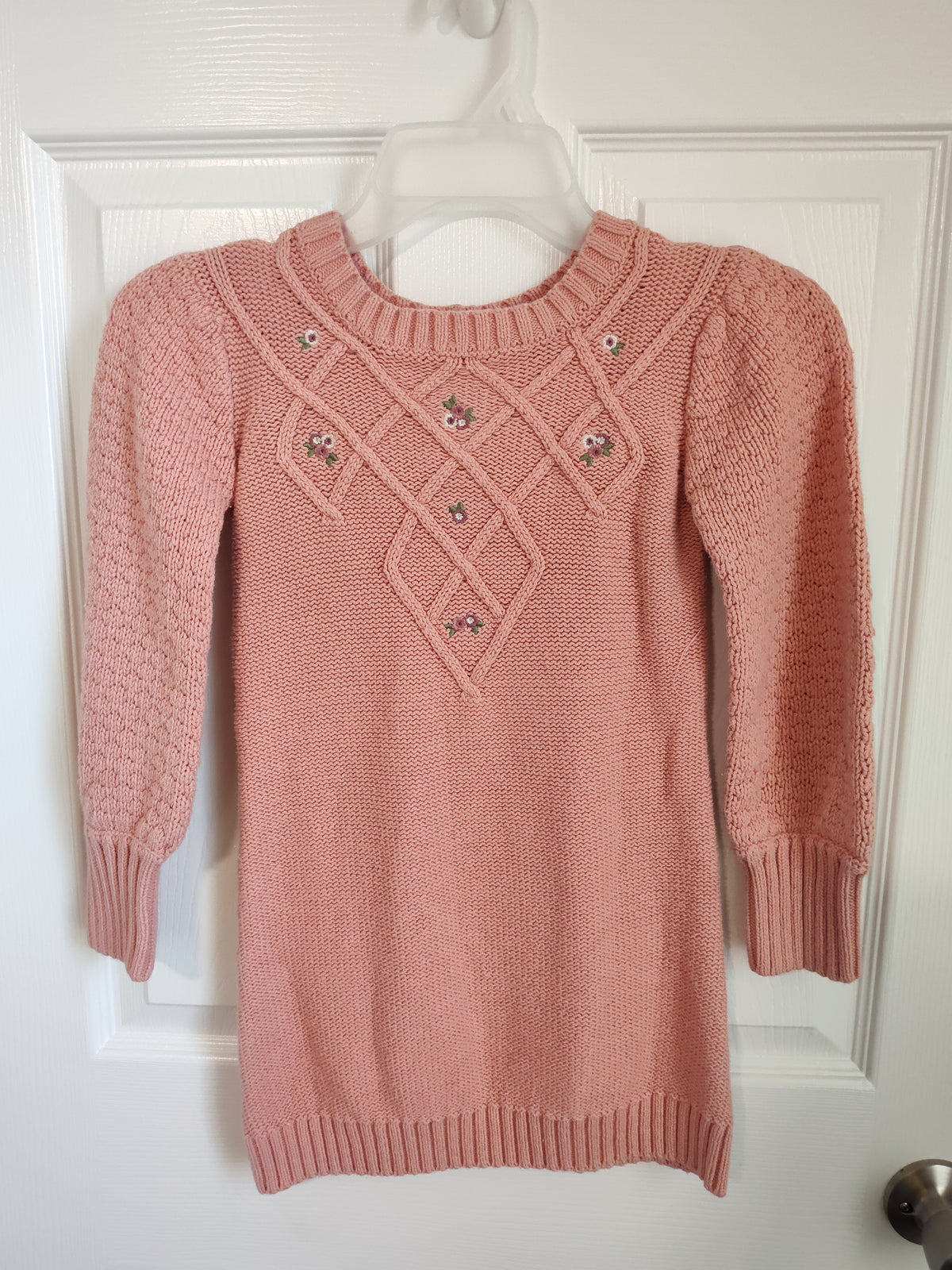 Seller 189:  Nicole Miller girl's size 6 pink sweater dress
