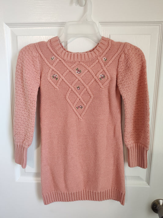 Seller 189:  Nicole Miller girl's size 6 pink sweater dress