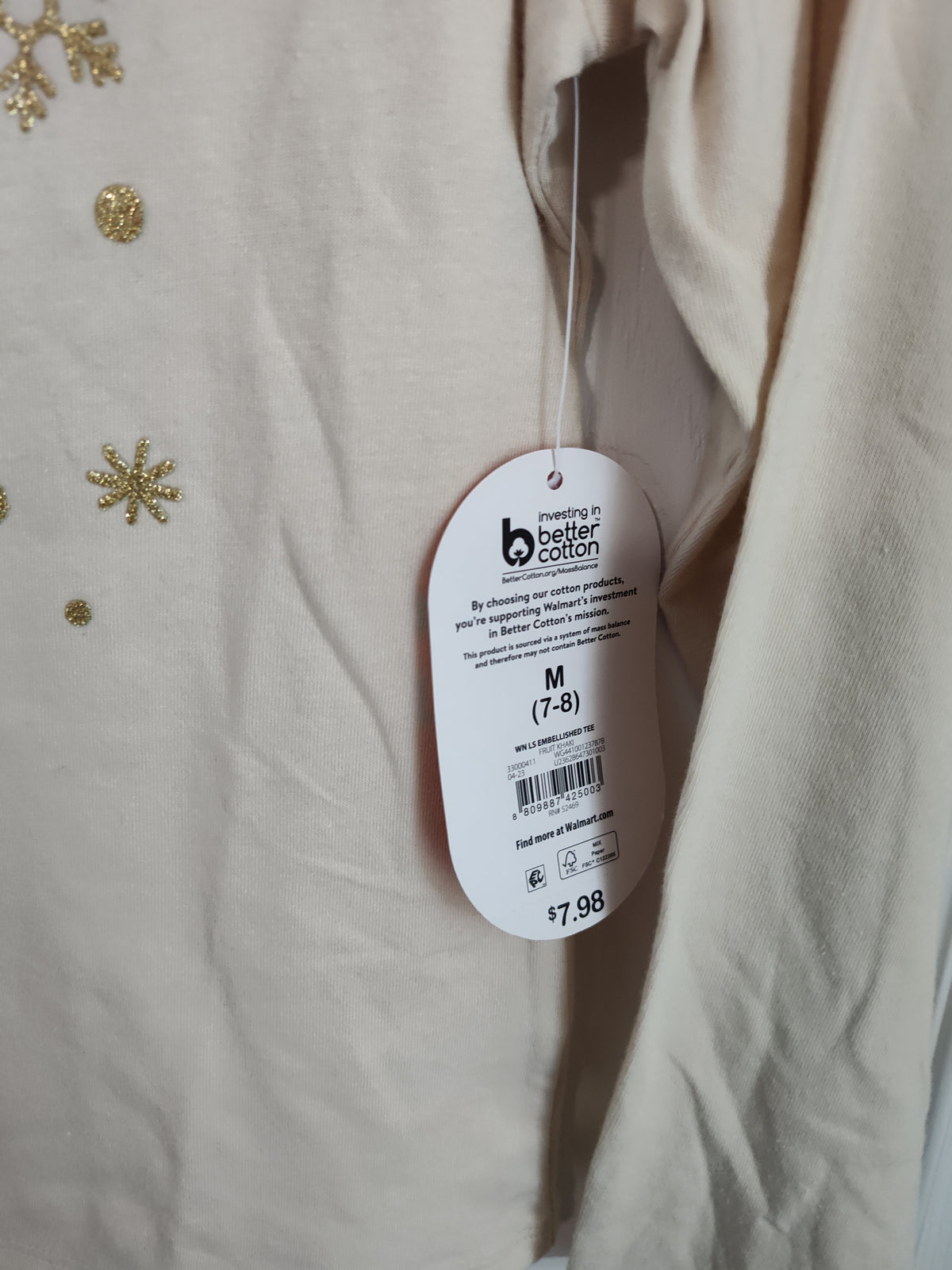 Seller 189:  New Wonder Nation Holiday Shirt Girl's size 7/8