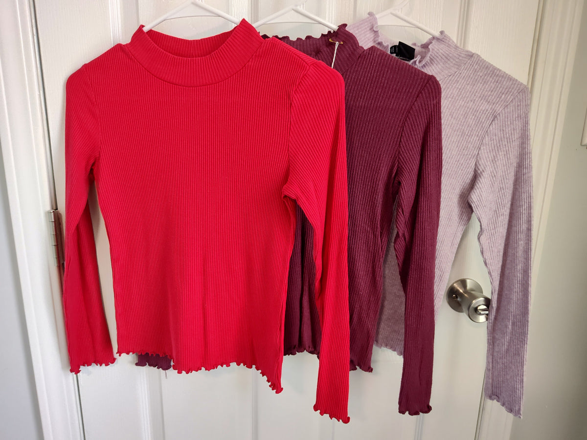 Seller 189:  Set of Girls size 10/12 high neck long sleeves:  Old Navy and Art Class