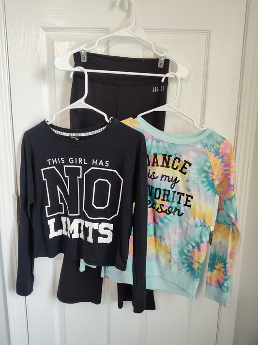 Seller 189:  Mixed Brand Girls 10/12 tops and yoga style pants