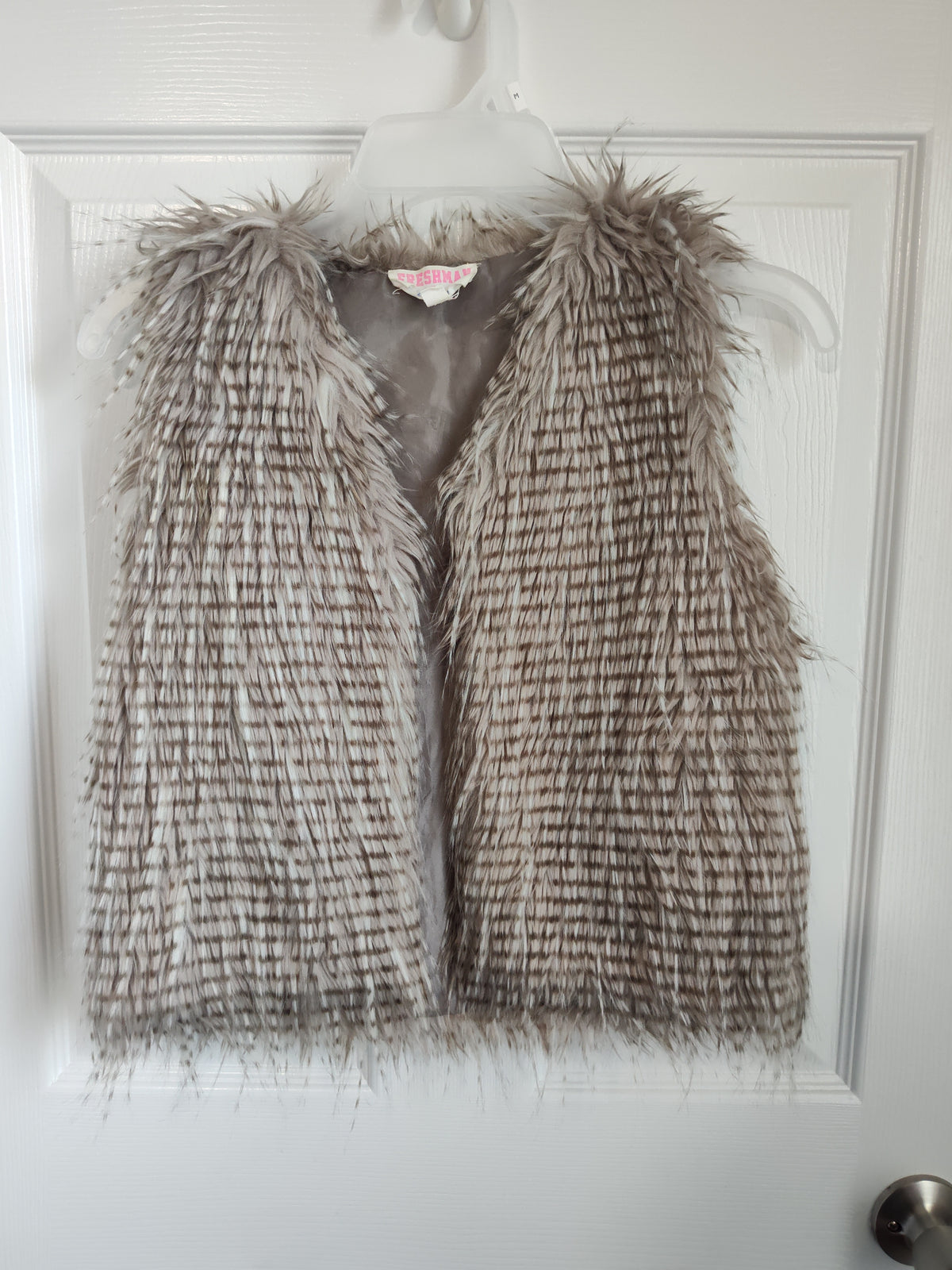 Seller 189:  Freshman Faux Fur/Feather Vest Girl's size 10/12