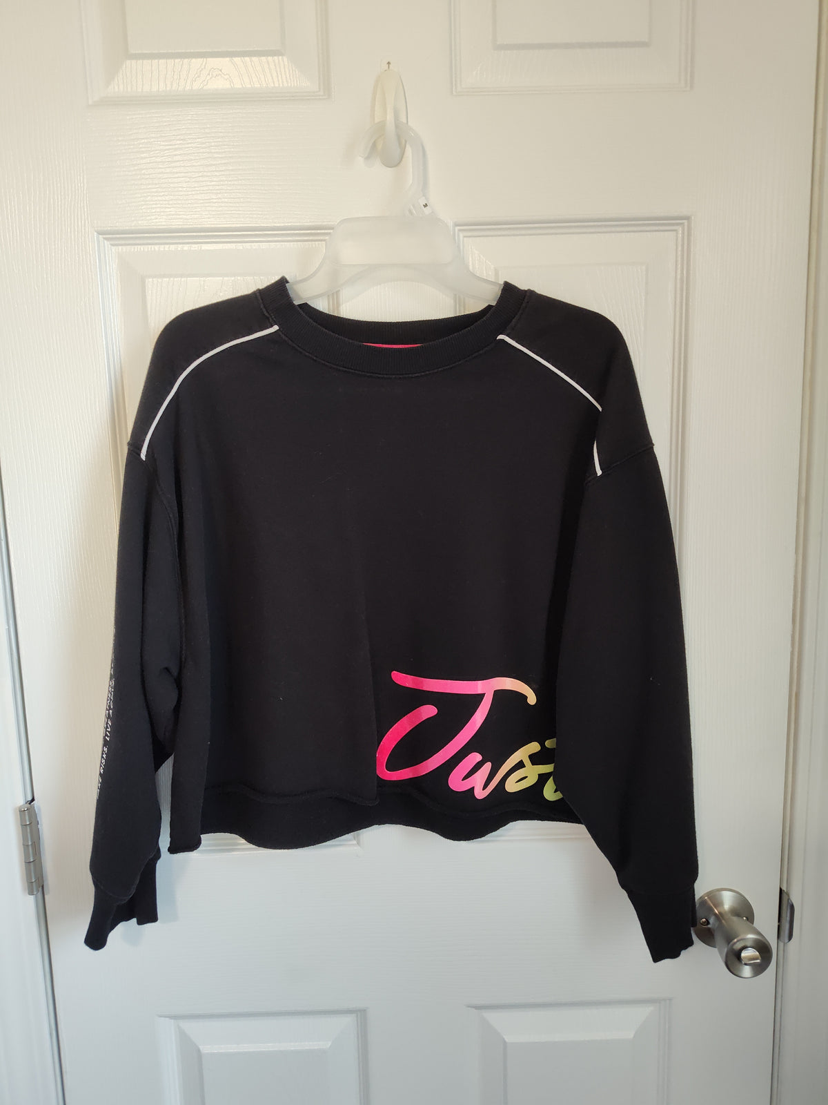 Seller 189:  Justice Sweatshirts x 3 girls size 12