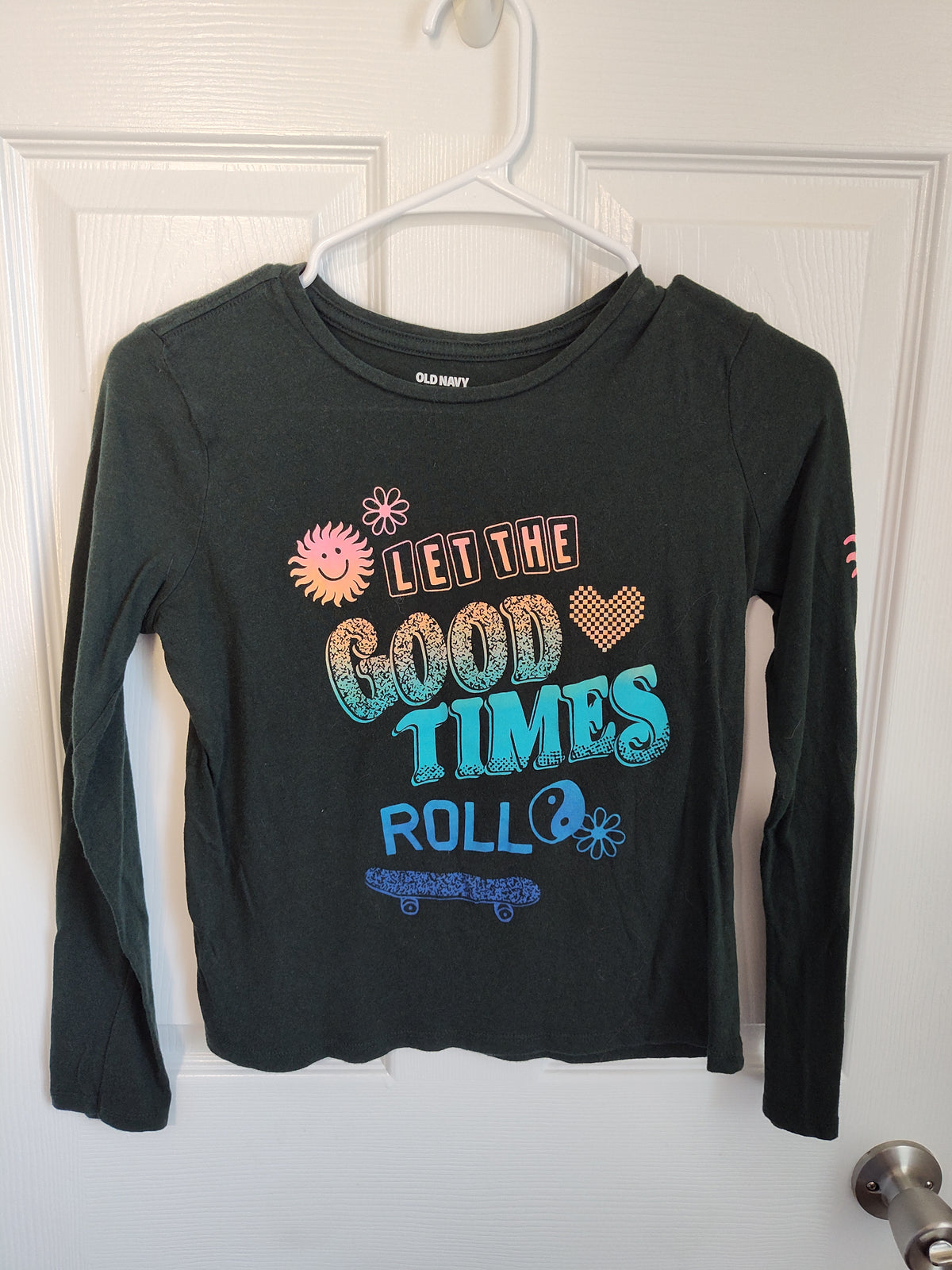 Seller 189:  Old Navy & Justice Graphic Long Sleeves x 2 size 14