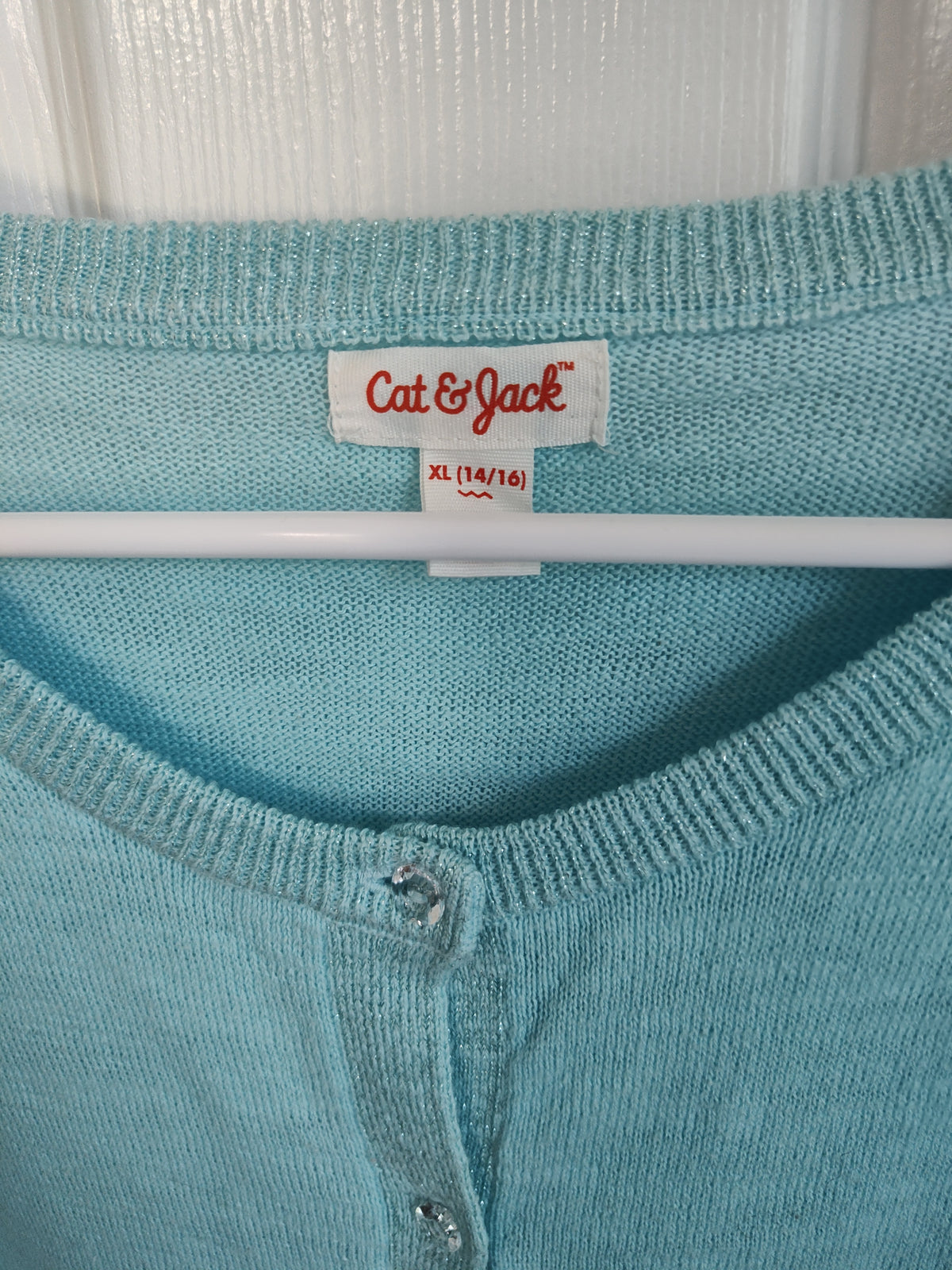 Seller 189:  Cat & Jack Girl's Blue Cardigan Size 14/16