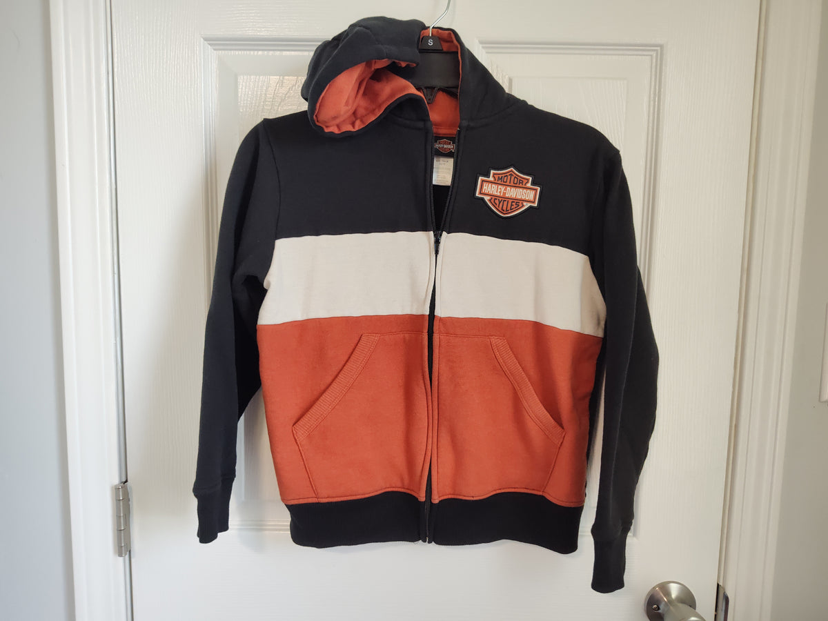 Seller 189:  Harley Davidson boy's zipup hoodie size 12/14