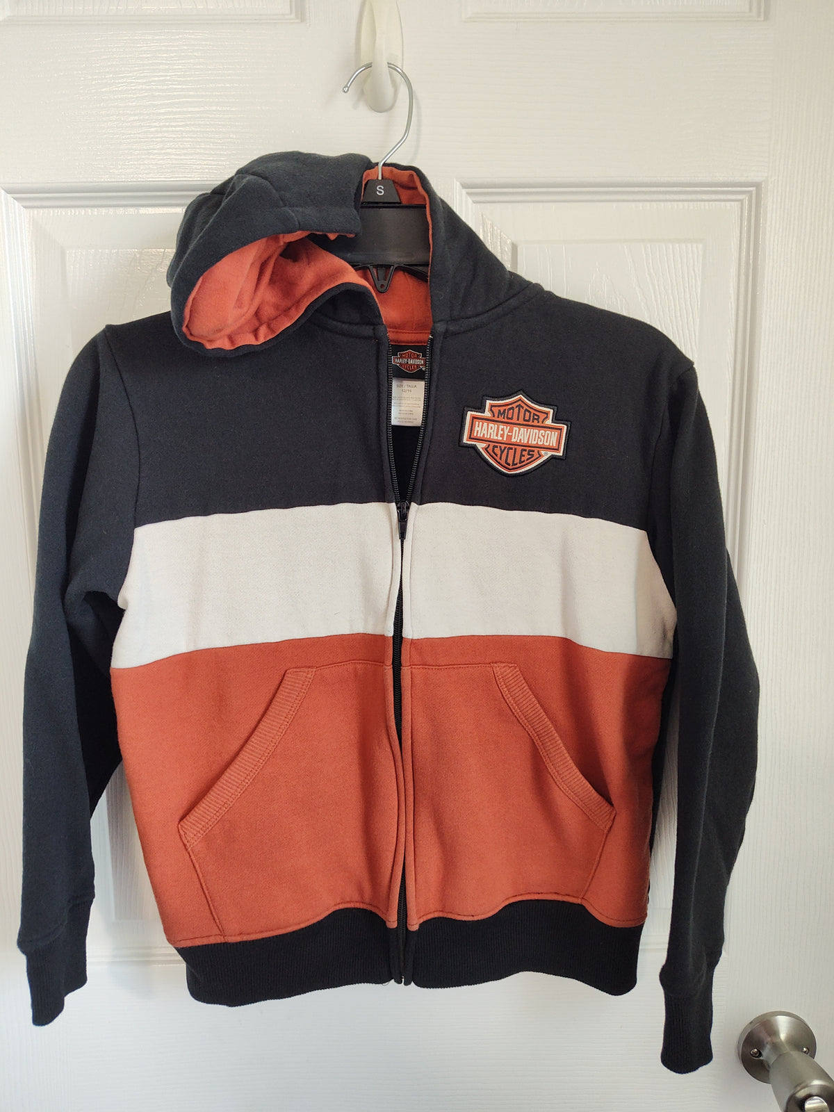 Seller 189:  Harley Davidson boy's zipup hoodie size 12/14