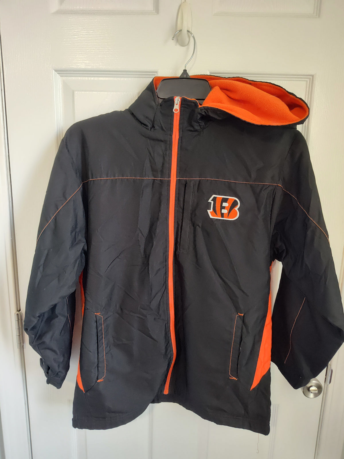 Seller 189:  Reebok On Field Bengals Coat (lined inside) boys size 14/16