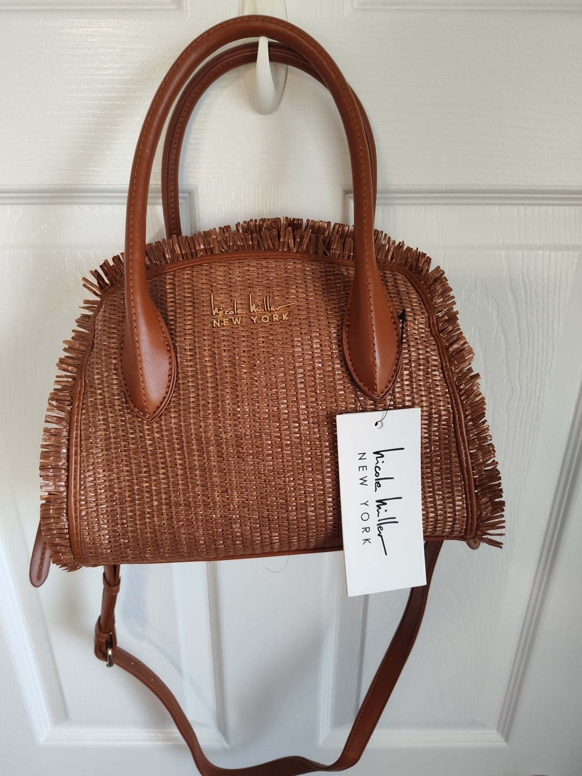 Seller 189:  Nicole Miller Hard Fringe purse NWT