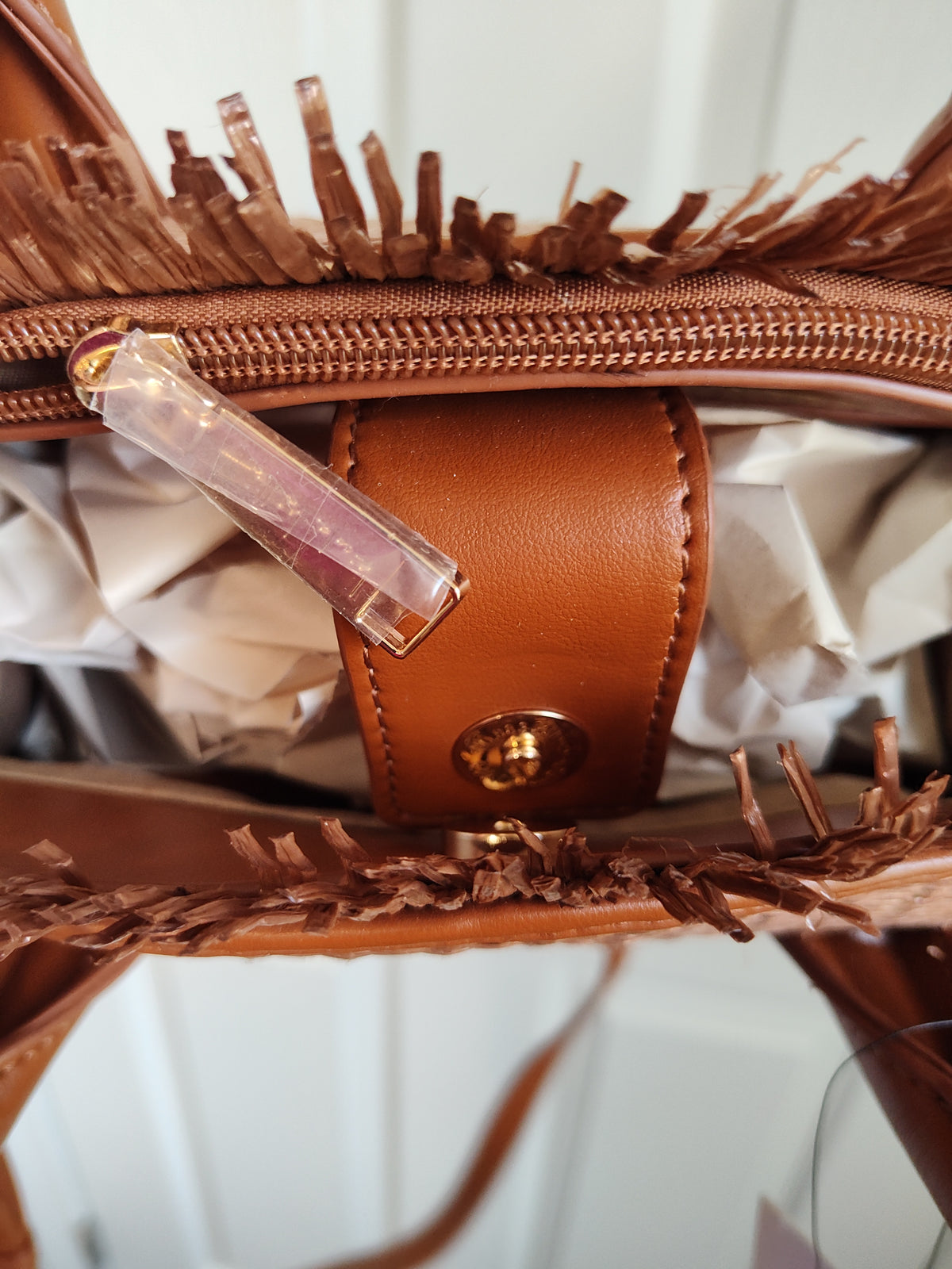 Seller 189:  Nicole Miller Hard Fringe purse NWT