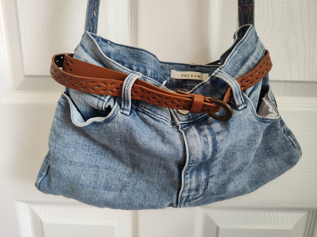 Seller 189:  Handmade Pacsun Denim bag with belt