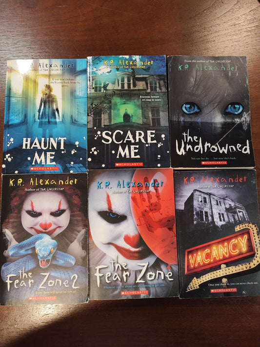 Seller 189:  KR Alexander Scare Books x 6 (tween age group)