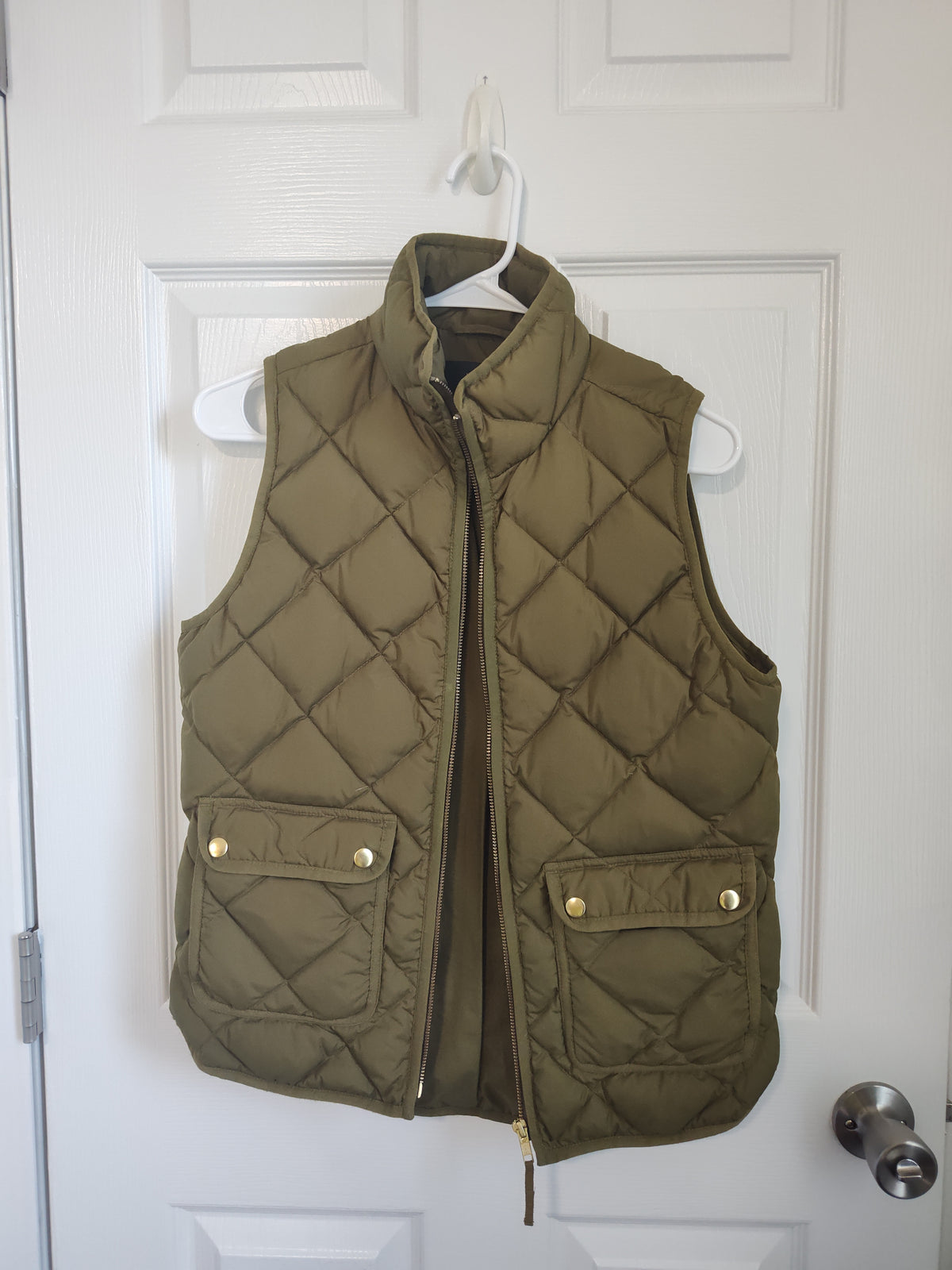 Seller 189:  JCrew Women's Olive Vest size XS