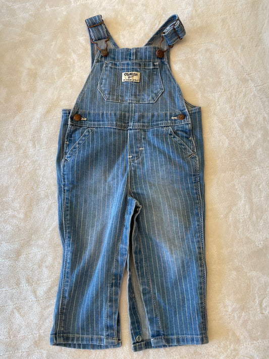 #212 12 months Oshkosh overalls EUC