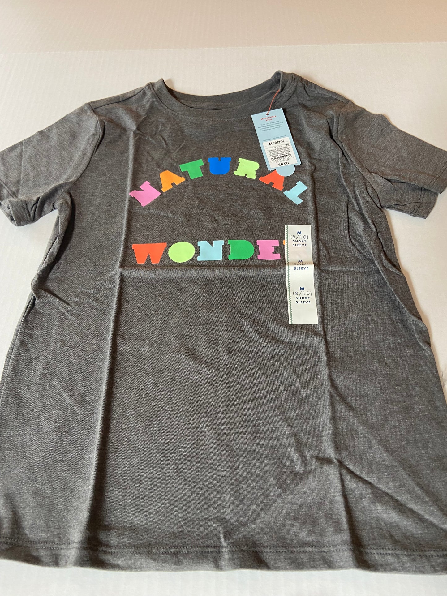 NWT, Cat & Jack Natural Wonder shirt, Size Small, 6/7