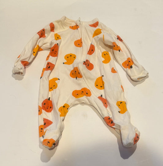 #170 old navy guard footed pajamas girls 0-3 months