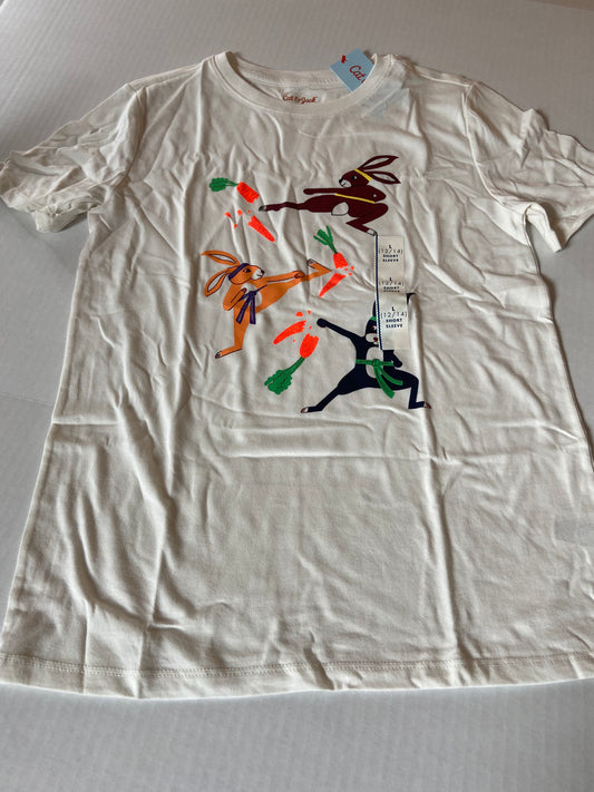 NWT, Cat & Jack Bunny Karate shirt, Size Large 12/14