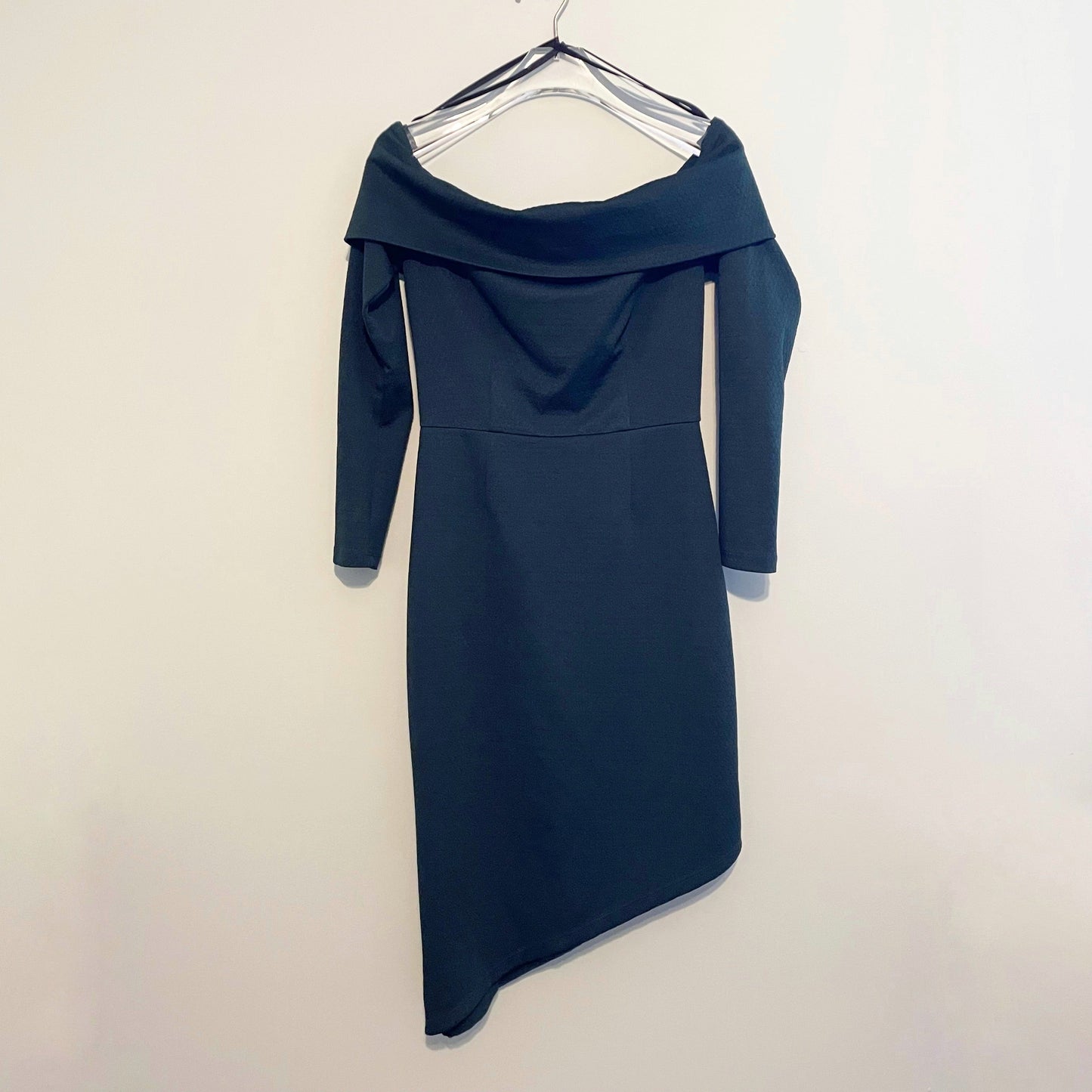 #118 | Size S | Hutch Women's Evergreen Melanie Green Asymmetrical Dress