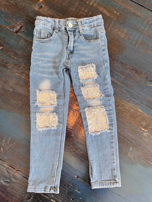 Seller #94: Toddler Girls Jeans, Sequins and Glitter, 4T