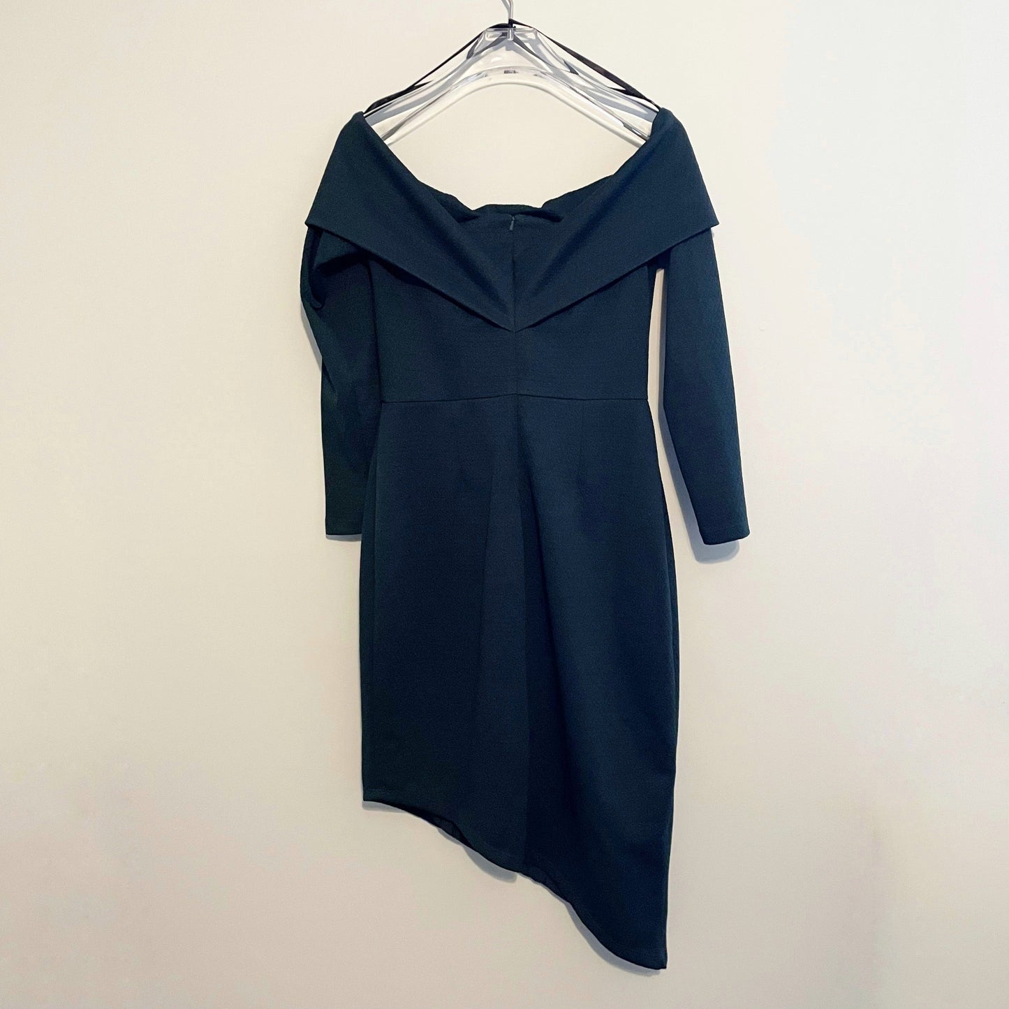 #118 | Size S | Hutch Women's Evergreen Melanie Green Asymmetrical Dress