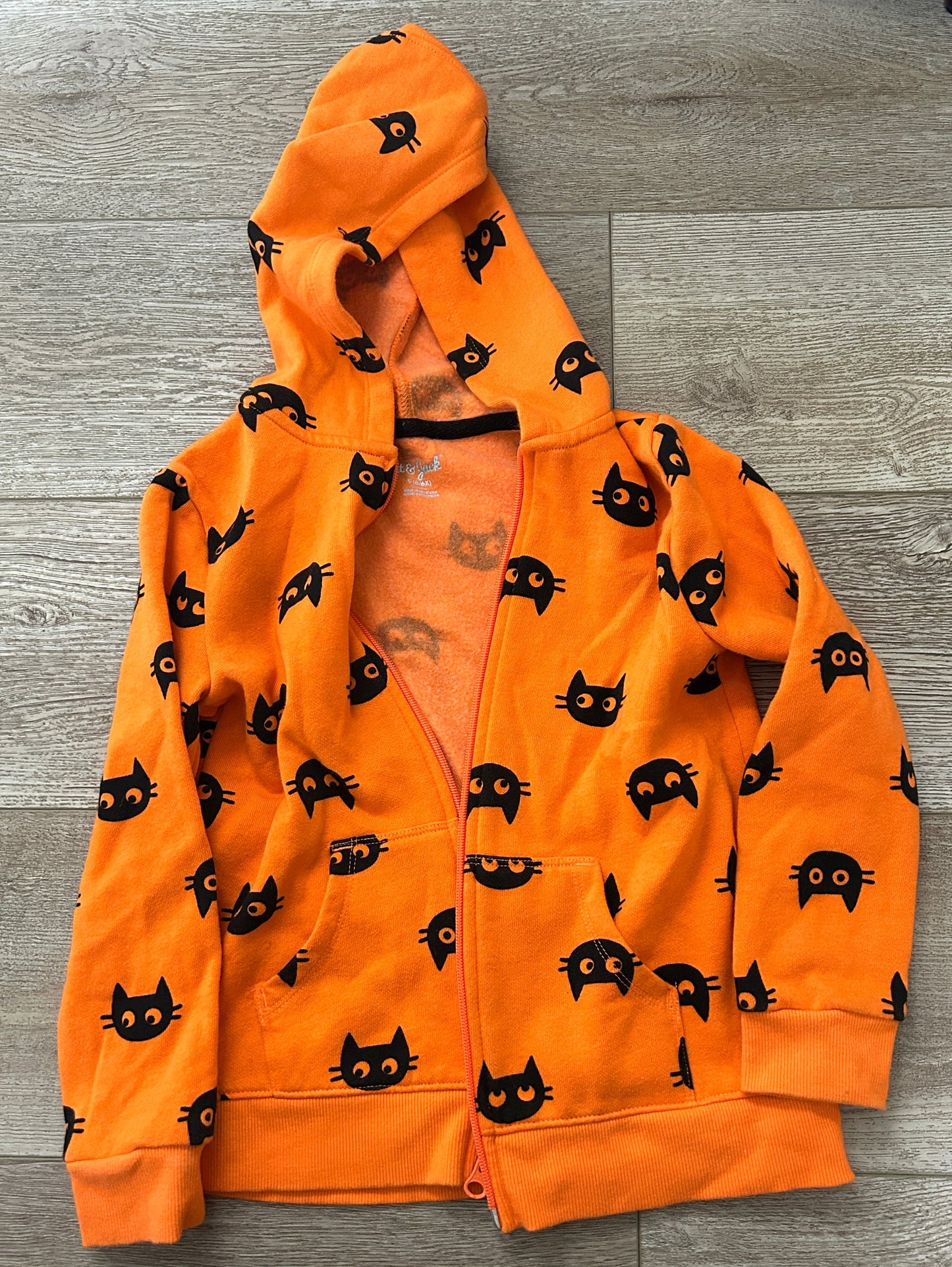 #15 *Reduced* C&J 6/6x Cat/Halloween Zip Up Hoodie VGUC