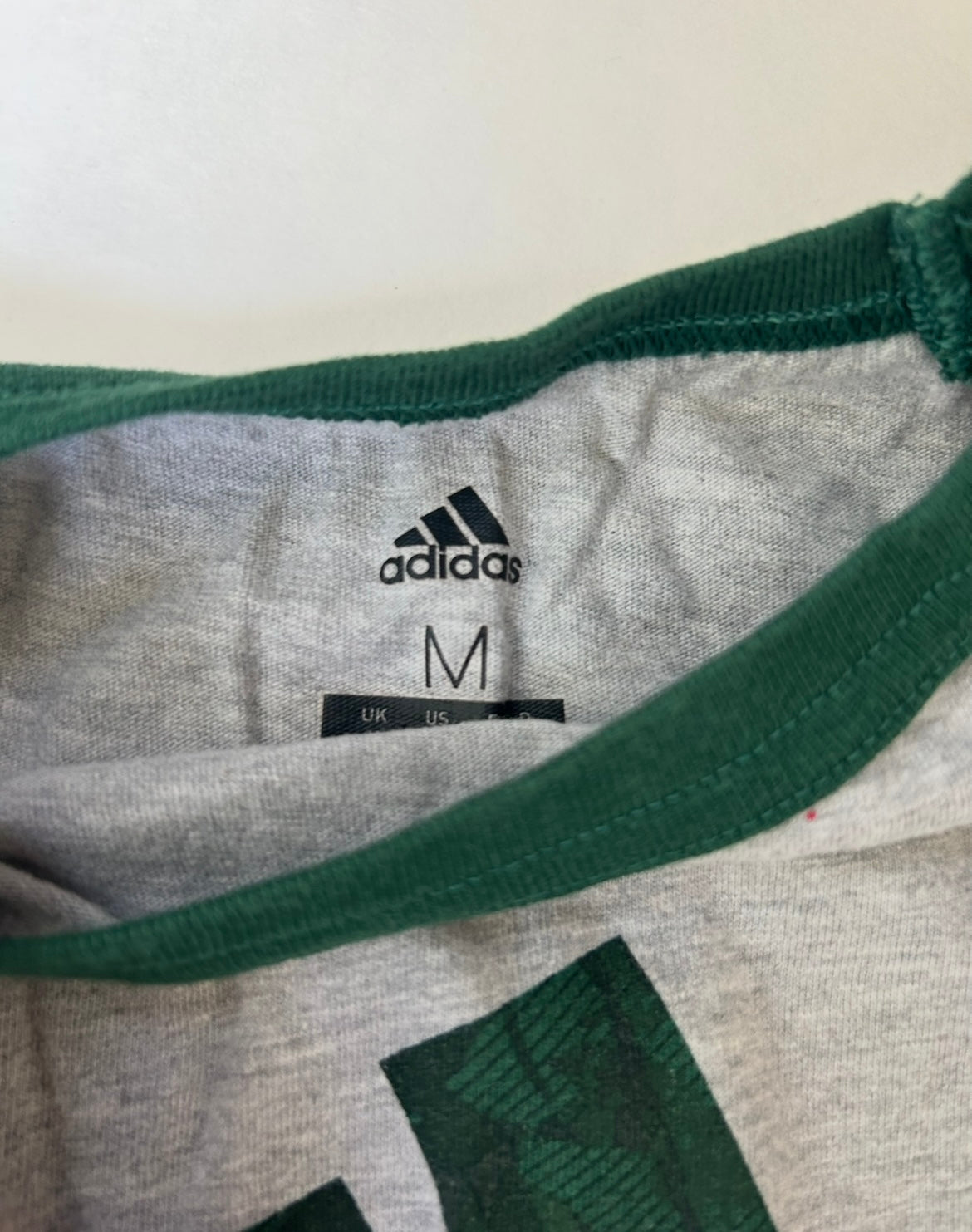 #95 Boys Youth Medium Adidas 3/4 sleeve green camo shirt